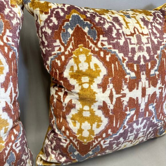 MacKenzie Child's Caravan Ikat Throw Pillow 16x16- set of 2 Indie Boho - Picture 3 of 16
